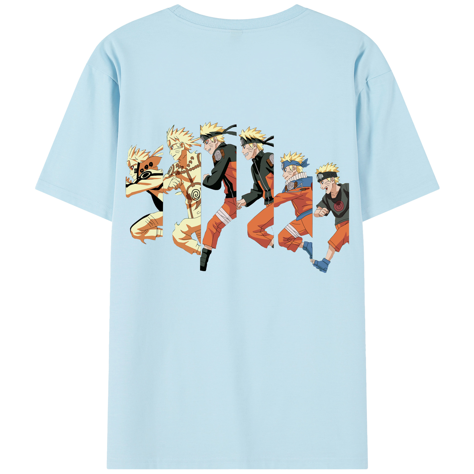 （画像用） NARUTO -ナルト- うずまき ナルト Uzumaki Naruto 綿100％半袖Tシャツ（背面プリント）
